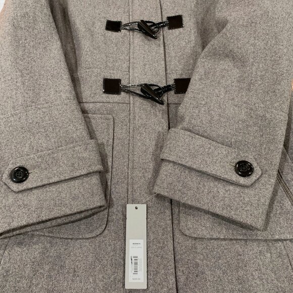 Apt. 9 Women’s Pea Coat Wool Blend Zip & Toggle Closure  Gray NWT Size XL - Picture 5 of 12